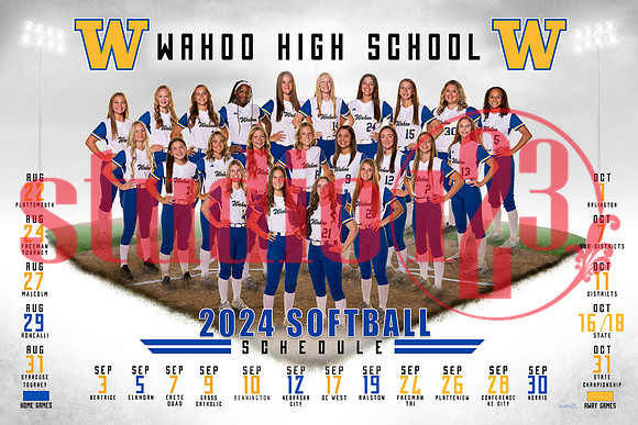 2024 Softball Schedule Poster